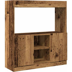 Buffet haut vieux bois 92x33x100 cm bois d'ingénierie Vidaxl