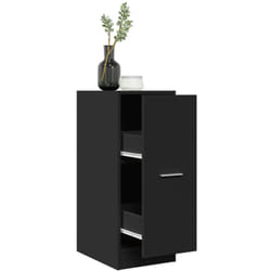 Armoire d'apothicaire noir 30x41x77,5 cm bois d'ingénierie - Vidaxl