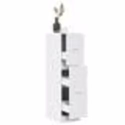 vidaXL Armoire dapothicaire blanc 30x41x118 cm bois dingénierie coffre dapothicaire meuble dapothicaire coffre à 855160