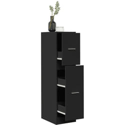 Armoire d'apothicaire noir 30x41x118 cm bois d'ingénierie Vidaxl