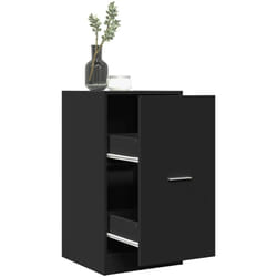 Armoire d'apothicaire noir 40x41x77,5 cm bois d'ingénierie Vidaxl