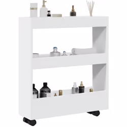 Ce chariot de rangement étroit est conçu pour être un élément décoratif et pratique de votre maison. Matériau stable et durab ...