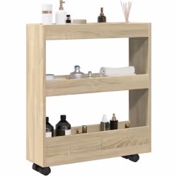 Ce chariot de rangement étroit est conçu pour être un élément décoratif et pratique de votre maison. Matériau stable et durab ...