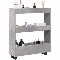 Ce chariot de rangement étroit est conçu pour être un élément décoratif et pratique de votre maison. Matériau stable et durab ...