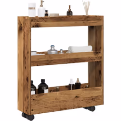 Ce chariot de rangement étroit est conçu pour être un élément décoratif et pratique de votre maison. Matériau stable et durab ...