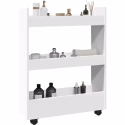 Ce chariot de rangement étroit est conçu pour être un élément décoratif et pratique de votre maison. Matériau stable et durab ...