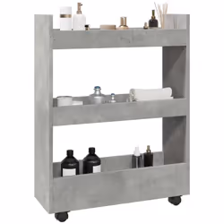 Ce chariot de rangement étroit est conçu pour être un élément décoratif et pratique de votre maison. Matériau stable et durab ...
