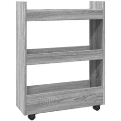 vidaXL Chariot de rangement étroit 3 niveaux sonoma gris