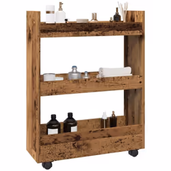 Ce chariot de rangement étroit est conçu pour être un élément décoratif et pratique de votre maison. Matériau stable et durab ...