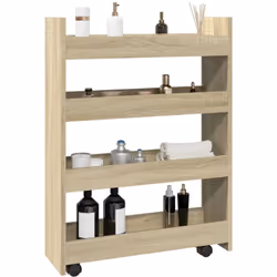 Ce chariot de rangement étroit est conçu pour être un élément décoratif et pratique de votre maison. Matériau stable et durab ...