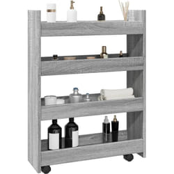 Vidaxl - Chariot de rangement étroit 4 niveaux sonoma gris