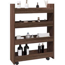 Ce chariot de rangement étroit est conçu pour être un élément décoratif et pratique de votre maison. Matériau stable et durab ...