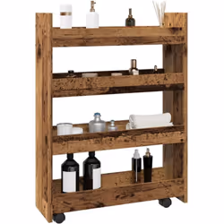 Ce chariot de rangement étroit est conçu pour être un élément décoratif et pratique de votre maison. Matériau stable et durab ...