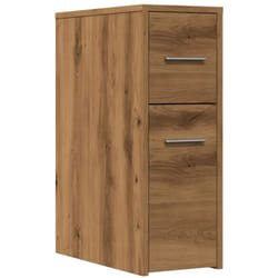 Armoire de salle de bain étroite avec roulettes chêne artisanal vidaXL