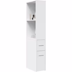 Cette armoire de salle de bain étroite classique est destinée à être un ajout décoratif et pratique à votre maison. Matériau ...