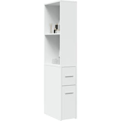 Armoire de salle de bain étroite avec roulettes blanc Vidaxl