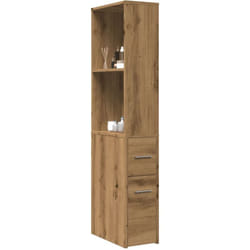 Armoire de salle de bain étroite avec roulettes chêne artisanal Vidaxl