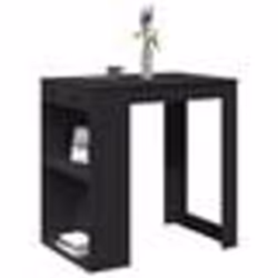 vidaXL Table de bar noir 102x70x103,5 cm bois d'ingénierie
