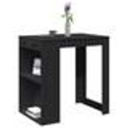 vidaXL Table de bar noir 102x70x103,5 cm bois d'ingénierie
