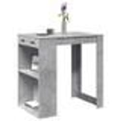 vidaXL Table de bar gris béton 102x70x103,5 cm bois d'ingénierie