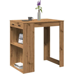 Table De Bar Chêne Artisanal 102x70x103,5 Cm Bois D'Ingénierie Vidaxl456852