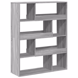 VidaXL 3309335, Gris, Chêne, 8 étagères, Bois, Bois, 1000 mm, 330 mm