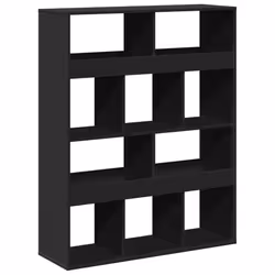 VidaXL 3309358, Noir, 10 étagères, Bois, Bois, 1000 mm, 330 mm