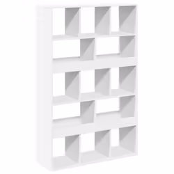 VidaXL 3309375, Blanc, 15 étagères, Bois, Bois, 1000 mm, 330 mm
