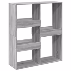 VidaXL 3309398, Gris, Chêne, 7 étagères, Bois, Bois, 1000 mm, 330 mm