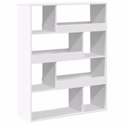 VidaXL 3309483, Blanc, 8 étagères, Bois, Bois, 1000 mm, 330 mm