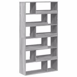 VidaXL 3309506, Gris, Chêne, 12 étagères, Bois, Bois, 1000 mm, 330 mm