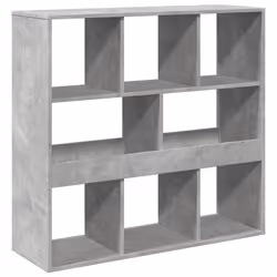 VidaXL 3309513, Gris, 8 étagères, Bois, Bois, 1000 mm, 330 mm