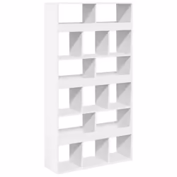 VidaXL 3309537, Blanc, 15 étagères, Bois, Bois, 1000 mm, 330 mm
