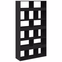 VidaXL 3309538, Noir, 15 étagères, Bois, Bois, 1000 mm, 330 mm