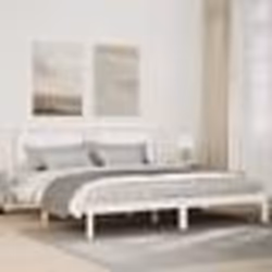 vidaXL Cadre de lit extra long sans matelas 200x220 cm bois massif meuble de chambre à coucher sommier lit en bois lit 330920 ...