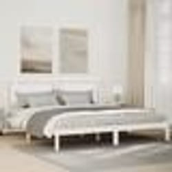 vidaXL Cadre de lit extra long sans matelas 200x220 cm bois massif meuble de chambre à coucher sommier lit en bois lit 3309208