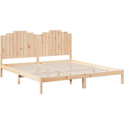 Vidaxl - Cadre de lit extra long sans matelas 180x220 cm bois massif