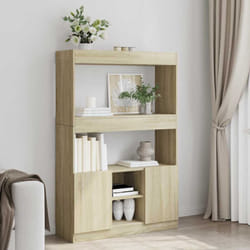 Vidaxl - Buffet haut chêne sonoma 92x33x140 cm bois d'ingénierie