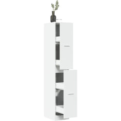 Armoire d apothicaire blanc 30x41x174,5 cm bois d ingénierie
