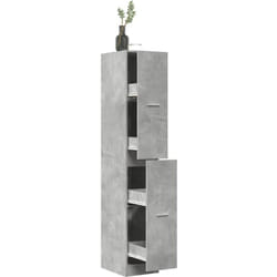 Armoire d'apothicaire gris béton 30x41x174,5 cm bois ingénierie - Vidaxl