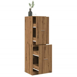 Armoire d'apothicaire chêne artisanal bois d'ingénierie - Vidaxl
