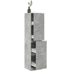 Armoire d'apothicaire gris béton 40x41x174,5 cm bois ingénierie - Vidaxl