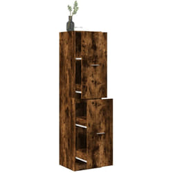 Armoire D'Apothicaire Chêne Fumé 40x41x174,5 Cm Bois Ingénierie - Vidaxl