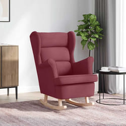 vidaXL Chaise à bascule rouge bordeaux 74x90x102 cm tissu