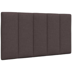 Vidaxl - Coussin de tête de lit marron foncé 90 cm tissu
