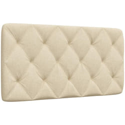 Coussin de tête de lit crème 100 cm tissu Vidaxl