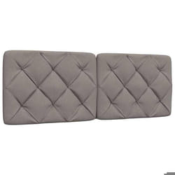 vidaXL Coussin de tête de lit taupe 140 cm tissu 4019223