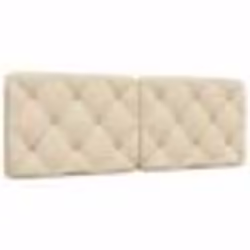 vidaXL Coussin de tête de lit crème 140 cm tissu