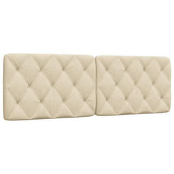 vidaXL Coussin de tête de lit crème 160 cm tissu 4019231