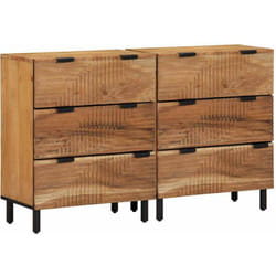 Vidaxl - Buffet 2 pcs Marron 60 x 33 x 75 cm Bois d'acacia massif